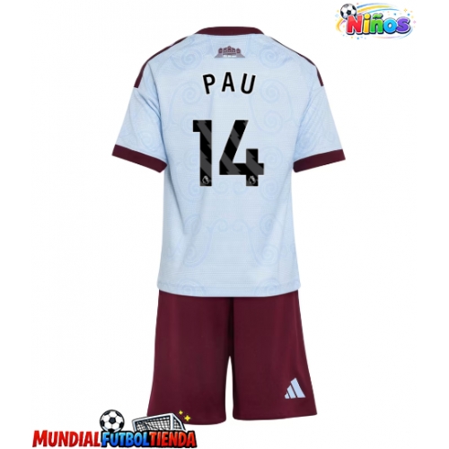 Camiseta Aston Villa Pau Torres #14 Tercera Equipación Replica 2026-27 para niños mangas cortas (+ Pantalones cortos)